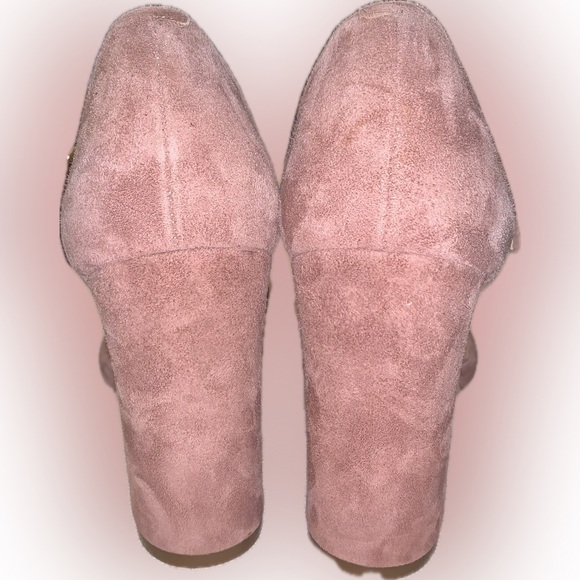 Michael Kors Alana Mauve Blush Pink Mary Jane Block Chunky Heel Pumps Shoes 8.5M - Picture 13 of 13
